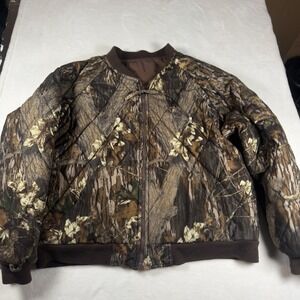 Vintage Gamehide XL Realtree Camo‎ Reversible Hunting Bomber Jacket Insulated